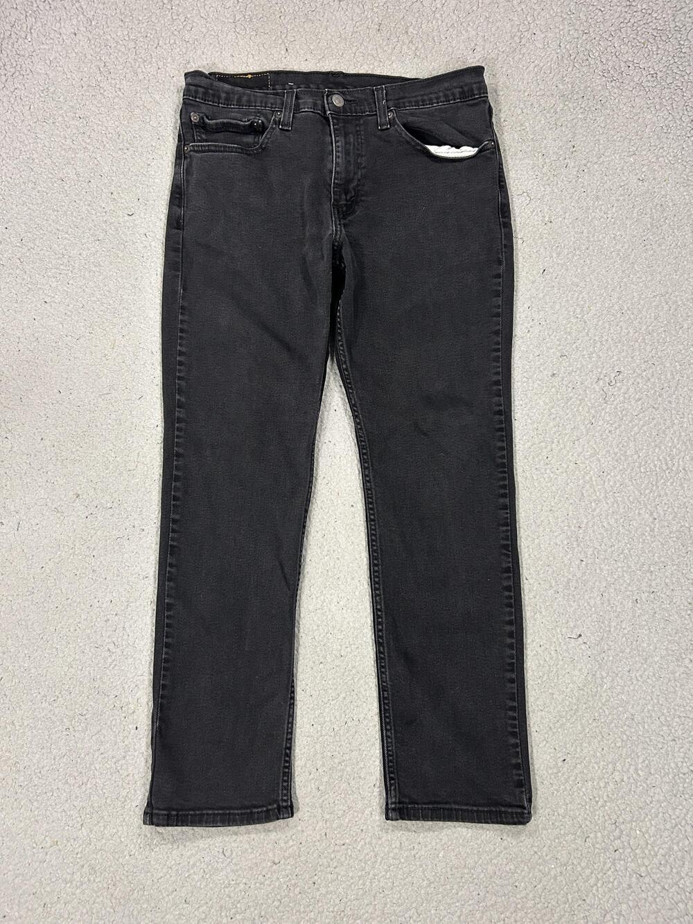Levis 511 Jeans Mens 30 Black Slim Taper Stretch Denim Charcoal Wash Zip Fly